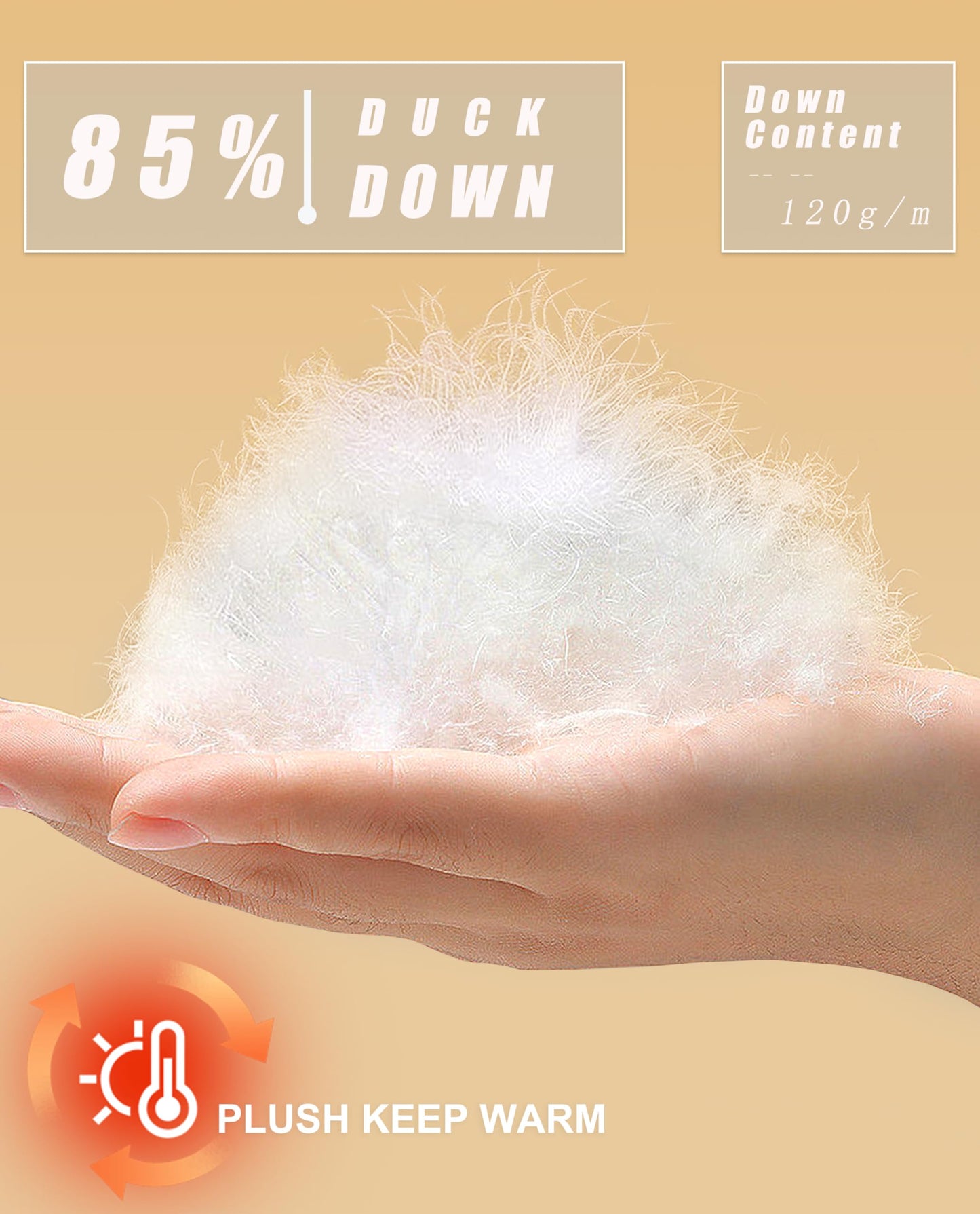 MAGCOMSEN Down Jacket Women Quilted Long Sleeve Puffer Coat Water-resistant Warm Outerwear with Pockets Orange L