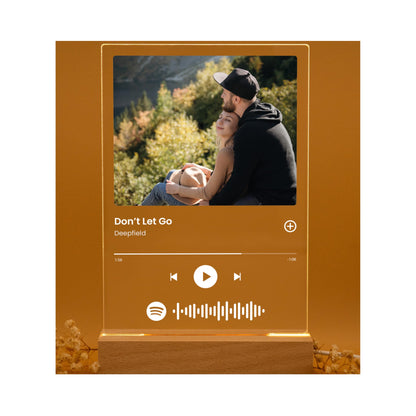 Custom Music Plaque - Personalized Acrylic Song Plaque/Glass Album Cover/Present for Girlfriend - Customized Music Sign - Long Distance Gifts - Couple Present for Her/Him/Boyfriend