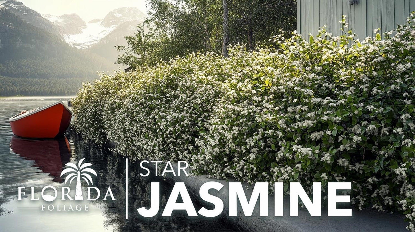 Star Jasmine | 2 Extra Large 3 Gallon Plants | Trachelospermum Jasminoides | Fragrant Climbing Vine | Ideal for Trellises and Arbors
