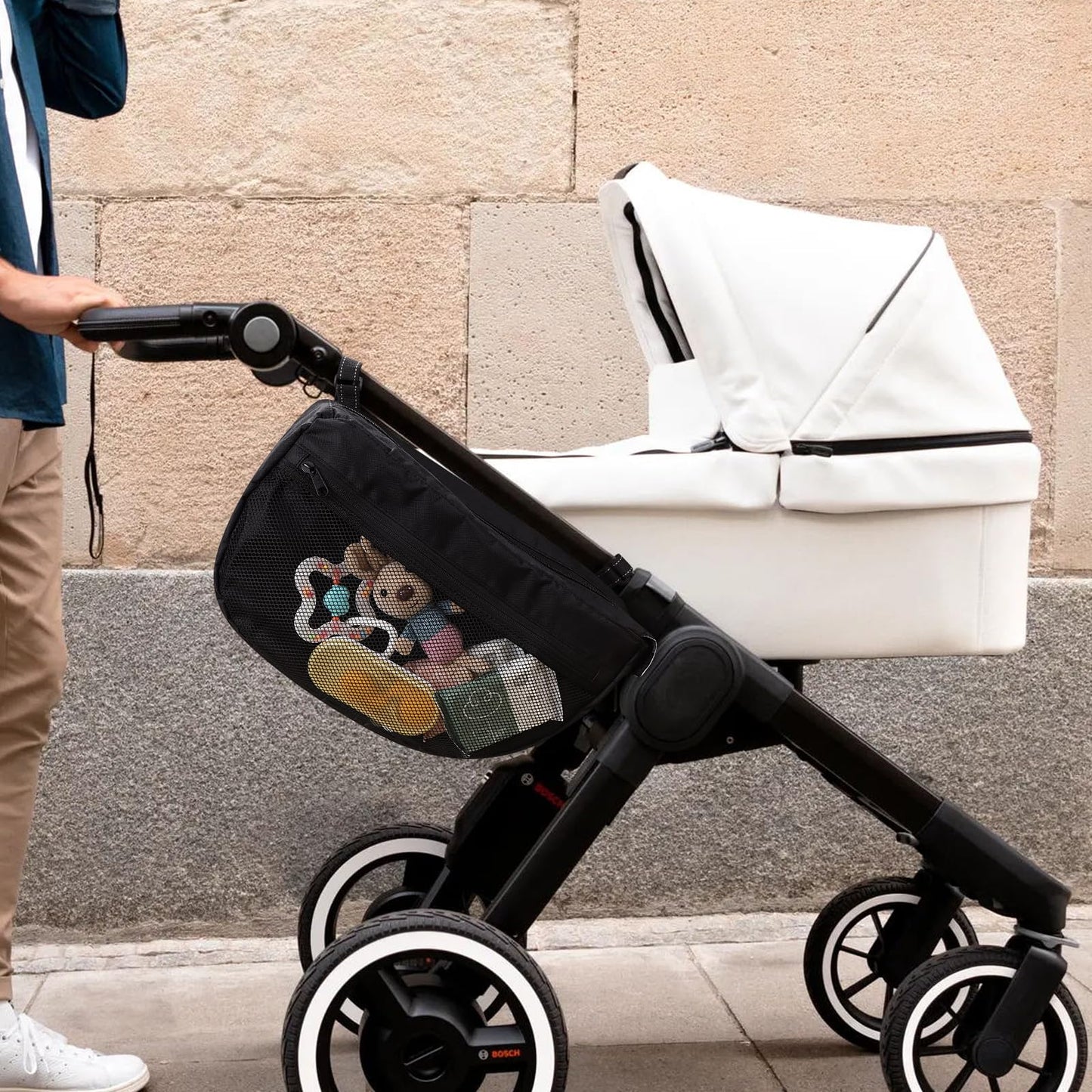 Accmor Insulated Side Sling Stroller Saddle Bag Organizer, Universal Stroller Organizer, Stroller Bag Caddy Organizer