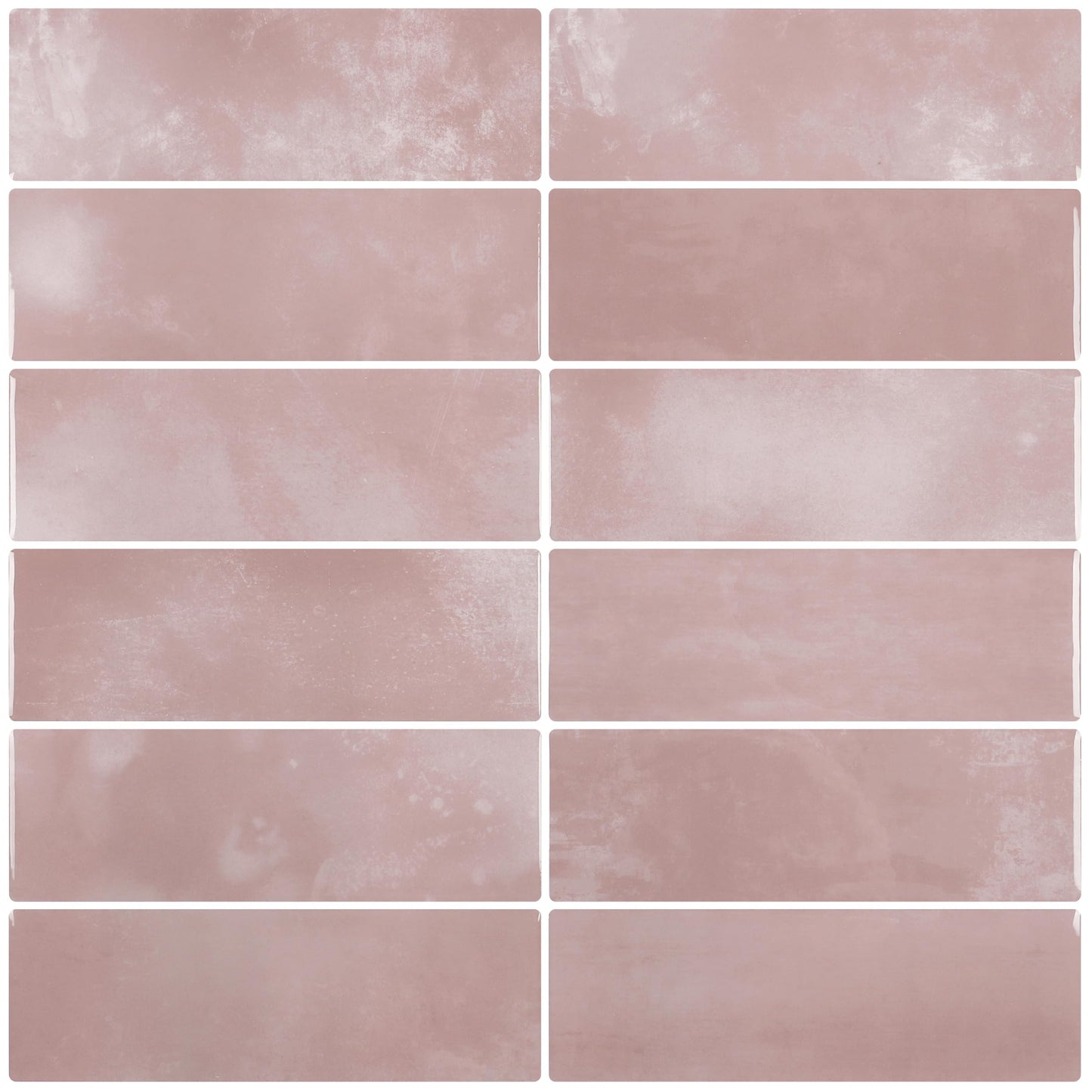 VaryPaper 20 Sheets Pink Peel and Stick Backsplash for Kitchen Back Splash Stick on Tiles Waterproof Bathroom Backsplash Tile Stickers Removable Self Adhesive Wall Tiles for Laundry Room 12''x12''