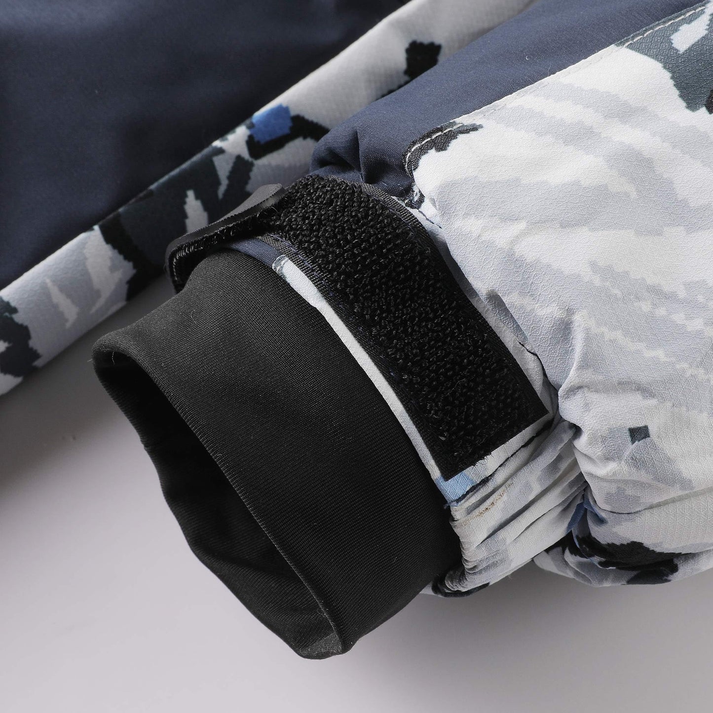 COOKFIP Kid's Ski Jacket Waterproof Boy's and Girl's Warm Fleece Winter Jacket Windproof Hooded Snow Coat (10-12,White Snow Mountain)