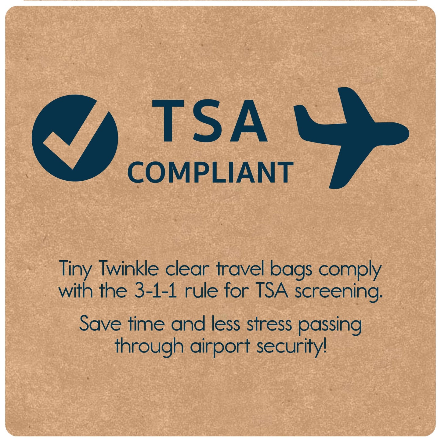 Tiny Twinkle Mess-proof Travel Bags, Airline Compliant, Zipper Closure, Clear Front Pouch, Diaper Bag Packing, Toiletry or Cosmetics Organizer 3 Pack Set (Sage Checkers)