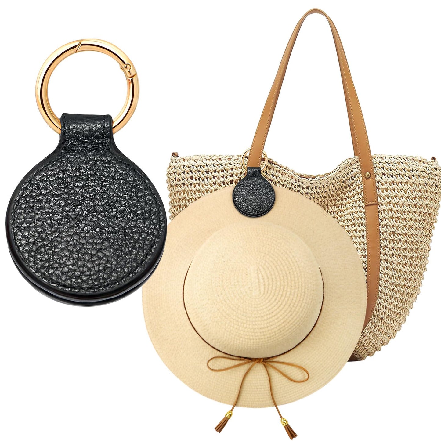 Niveaya Magnetic Hat Clip for Travel on Bag - Magnet Storage Hook, Vacation Traveling Essentials Accessory White