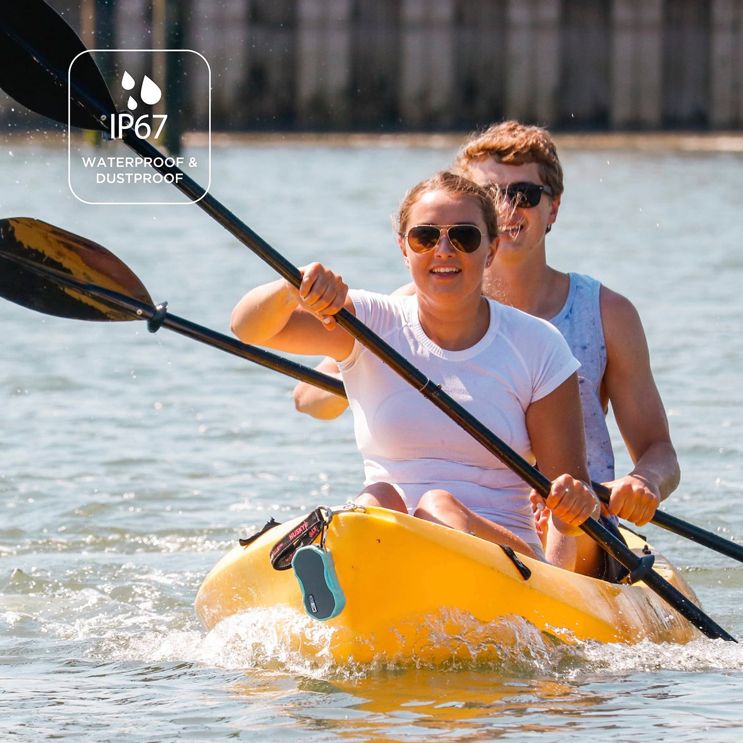 Altec Lansing Baby Boom XL - Waterproof Bluetooth Speaker, Wireless & Portable Speaker for Travel & Outdoor Use, Deep Bass & Loud Sound, 2 Pack, Red