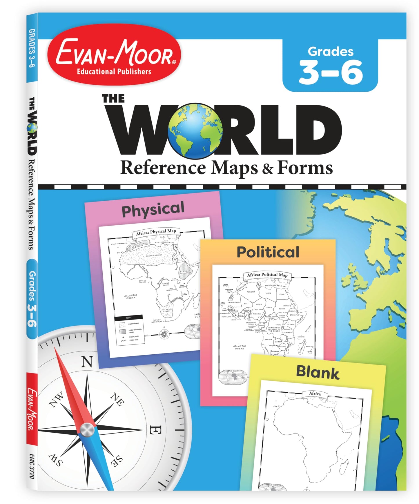 Evan-Moor Educational Publishers The World: Reference Maps & Forms Book (World & U.S. Maps)