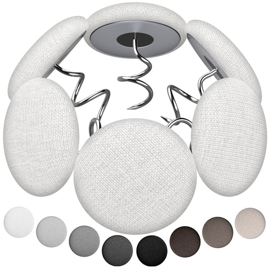 AHAILUOO Linen Fabric-Covered Twist Pins - 8 Colors Upholstery Pins & Bed Skirt Pins -Used to Secure Sofa Cushion, Armrest Covers, Furniture & Bed Skir(12, White)