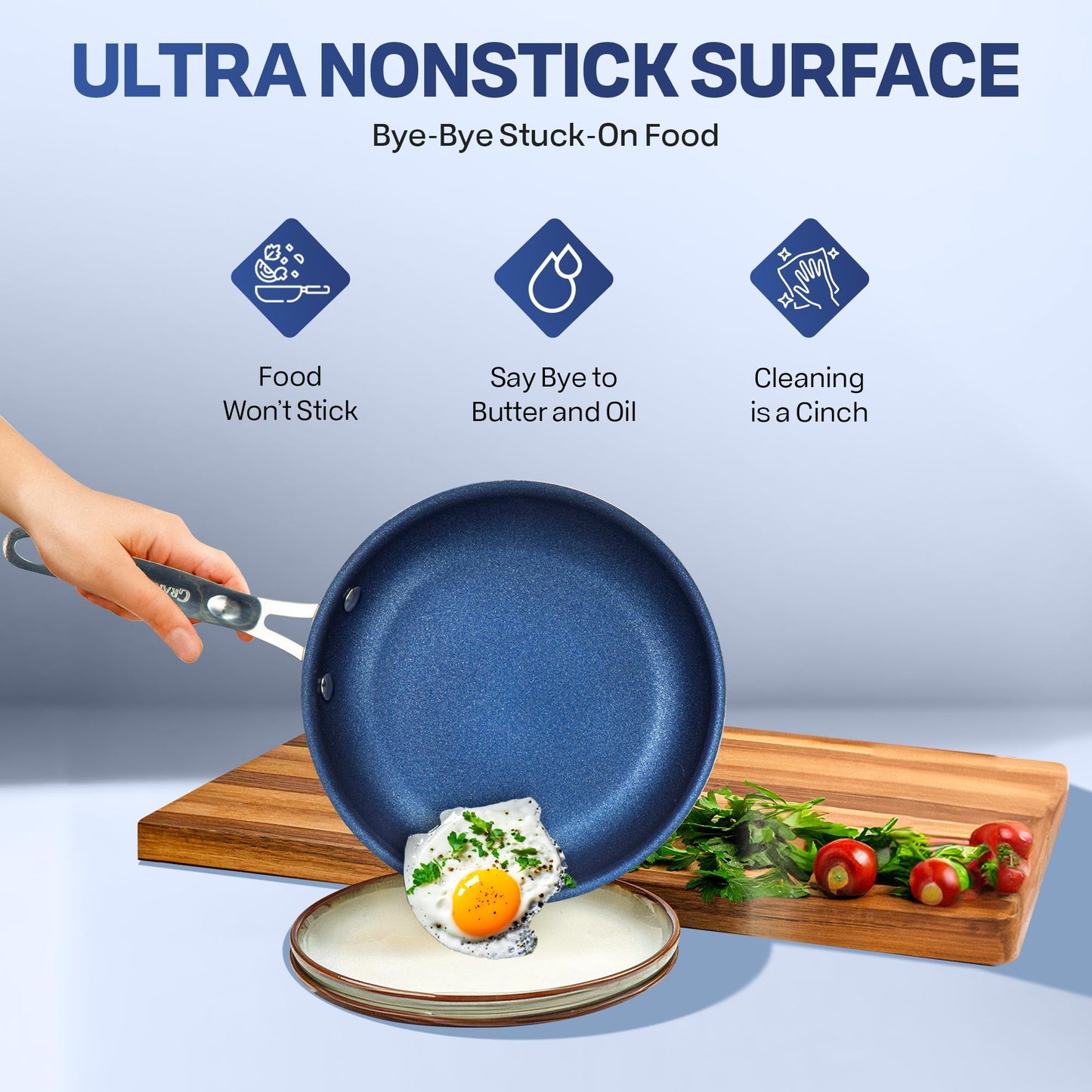 GRANITESTONE 20 Pc Kitchen Pots and Pans Set Non Stick Cookware Set, Kitchen Cookware Sets with Deep Frying Pan Set and Bakeware Set, Non Toxic PFOA PFOS Free, Oven and Dishwasher Safe