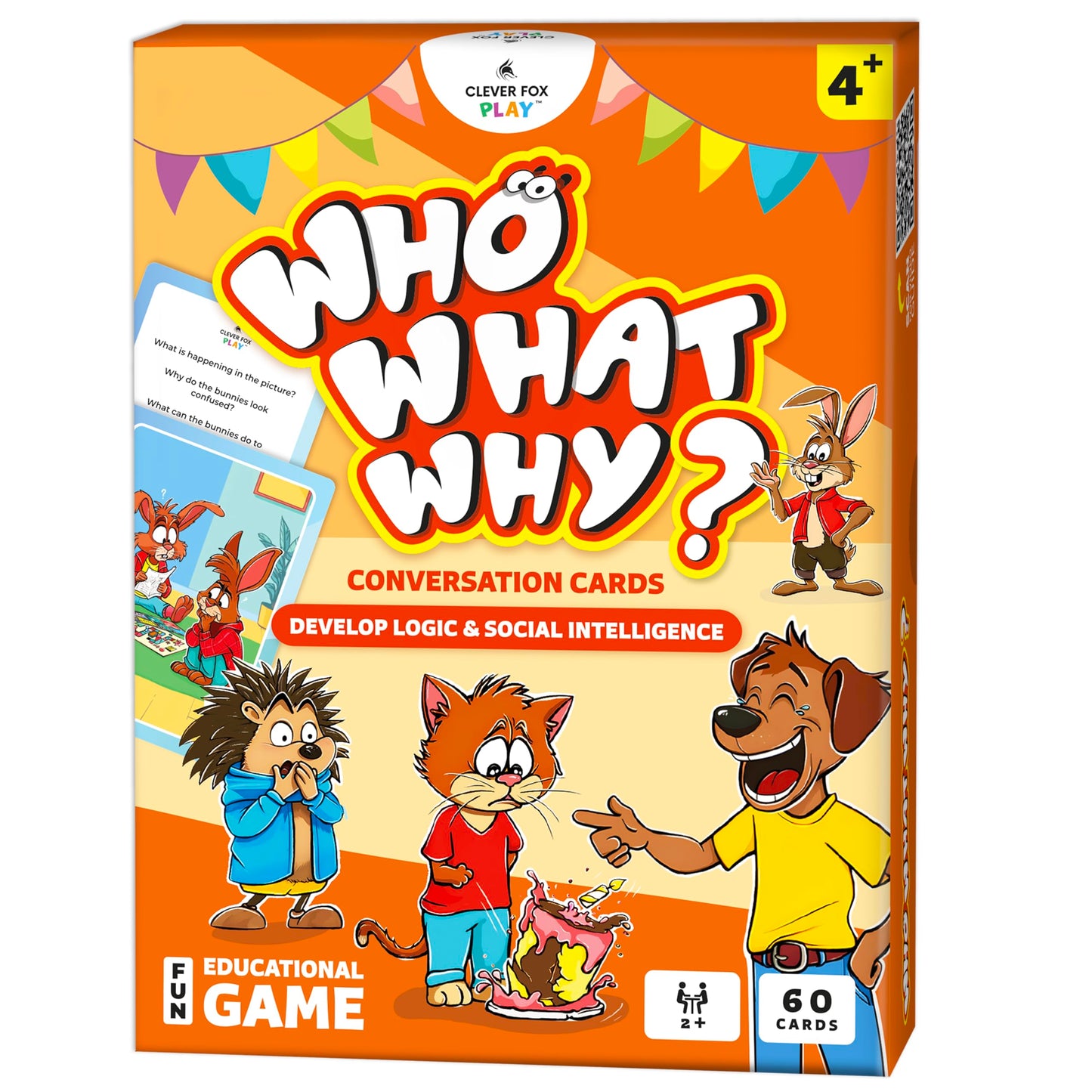 Who What Why Conversation Cards for Kids – Learning Materials for Social Skills, Emotional Intelligence, Empathy & Critical Thinking – Speech Therapy, Articulation & Sequencing Card Game, Ages 4+