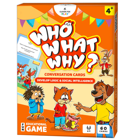 Who What Why Conversation Cards for Kids – Learning Materials for Social Skills, Emotional Intelligence, Empathy & Critical Thinking – Speech Therapy, Articulation & Sequencing Card Game, Ages 4+