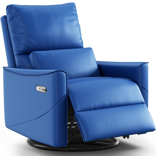 Power Swivel Rocker Recliner Chair for Adults, Recliners on Clearance, Glider Nursery Reclining Chair with Lumbar Support, Electric Recliner with USB Type-C Ports, Rocking Recliner for Living Room