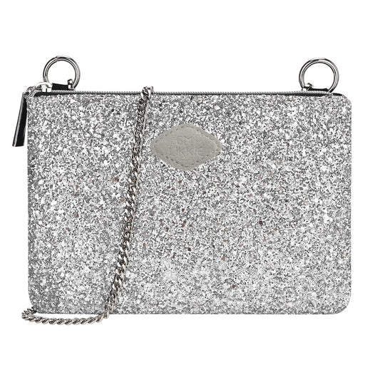 GM LIKKIE Crossbody Clutch Purse for Women, Glitter Evening Bag, Sequin Wedding Handbag for Party (Silver)