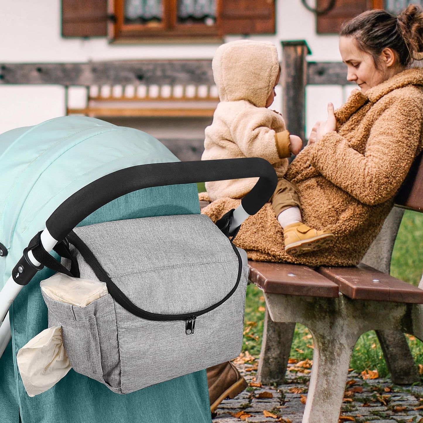 Accmor Universal Stroller Organizer - Large Capacity Stroller Bag with Shoulder Strap - Accessories for Uppababy, Nuna, Doona, Britax