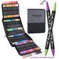 60 Colors Acrylic Paint Markers, Waterproof Dual Tip Acrylic Paint Pens with Brush and Fine Tip, Markers Set for Paper, Rock, Wood, Canvas, Glass, Ceramic and DIY Crafts Making Art Supplies