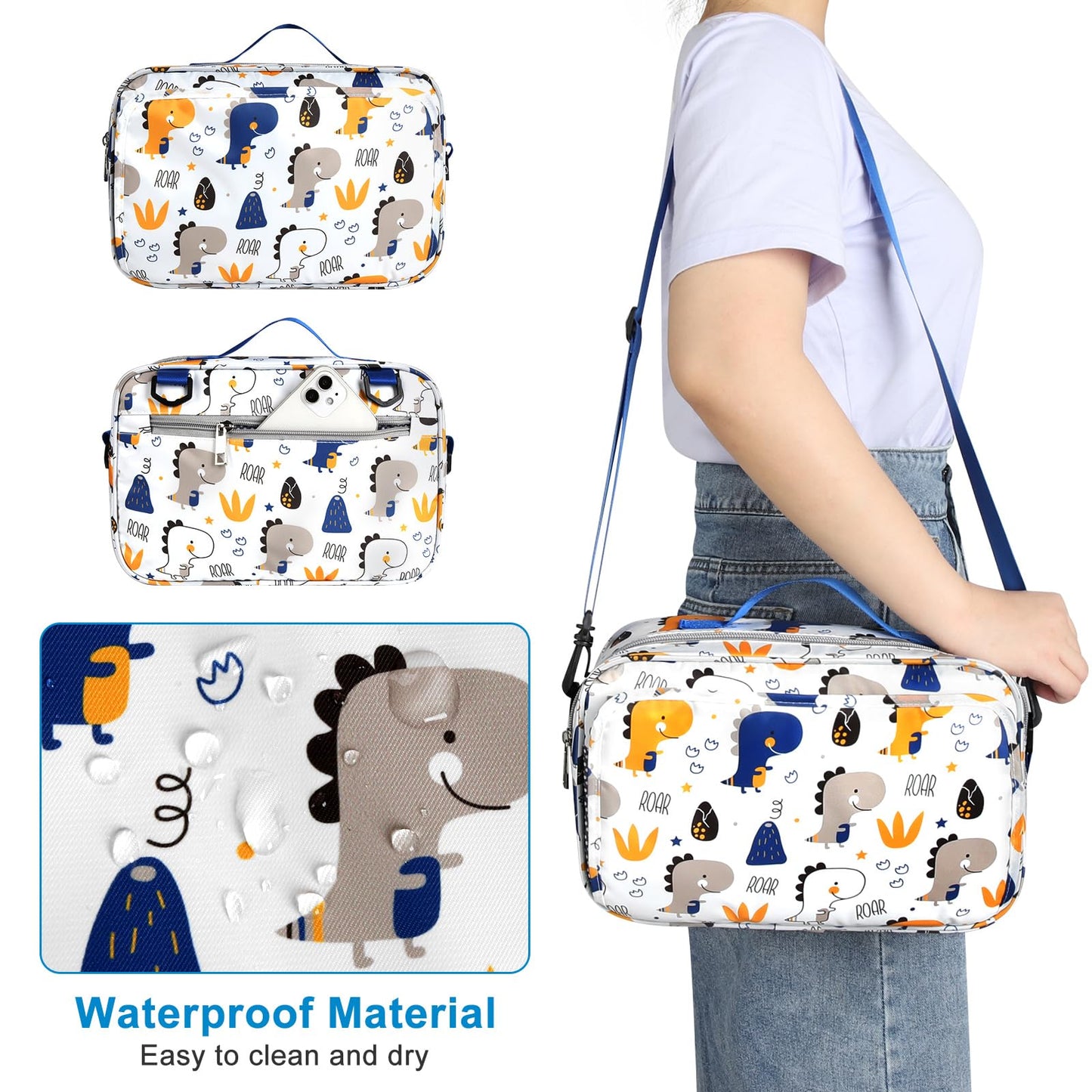 Accmor Stroller Organizer, Universal Stroller Organizer with Insulated Cup Holder Pocket, Dual Purpose Large Capacity Stroller Bag Caddy, Stroller Accessories Fits for Uppababy, Doona, Nuna Strollers