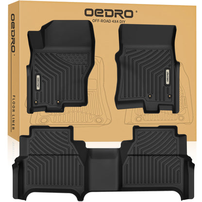 OEDRO Floor Mats Fit for 2007-2012 Nissan Altima Sedan, Custom Fit Black TPE All-Weather Guard Floor Mats 2 Row Floor Liner Set
