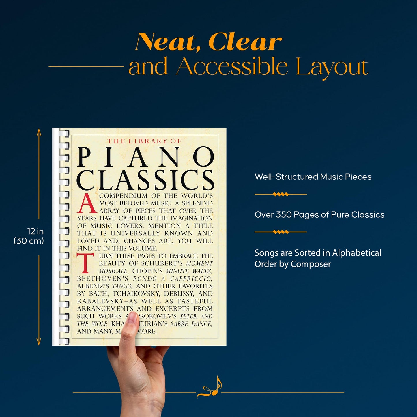 Library of Piano Classics | Collection of Famous Classical Piano Pieces | Piano Solo Sheet Music Book for Intermediate to Advanced Players | Timeless Repertoire Songbook