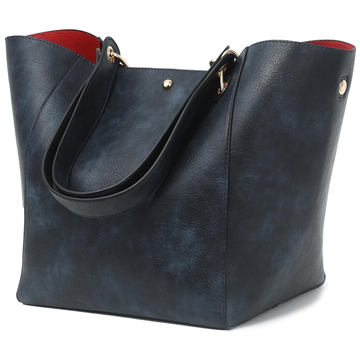 sqlp Large Work Tote Bag for Women Designer Purses and Handbags Big Bucket bags Ladies Travel Crossbody Purse Dark Blue Retro