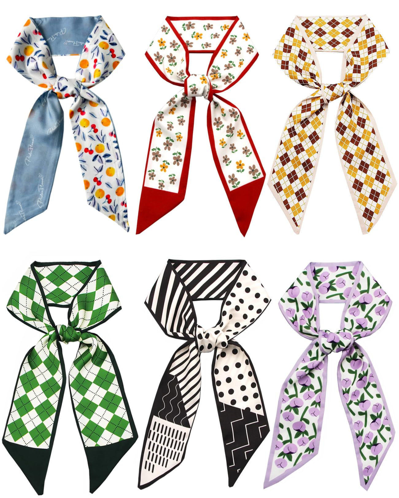 Scarf For Purse Handles Skinny Hair Scarves For Handbags Ponytails Handle Fashion Accessory 37.4x 2.36in