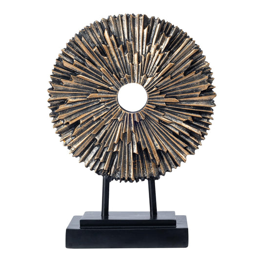 EZ4ENCE Minimalist Round Statue Above Cabinet Decor Kitchen, Modern Decorative Sculpture Home Decorations for Living Room Coffee Table, Office Decor Items, Center Table Decoration (Black)