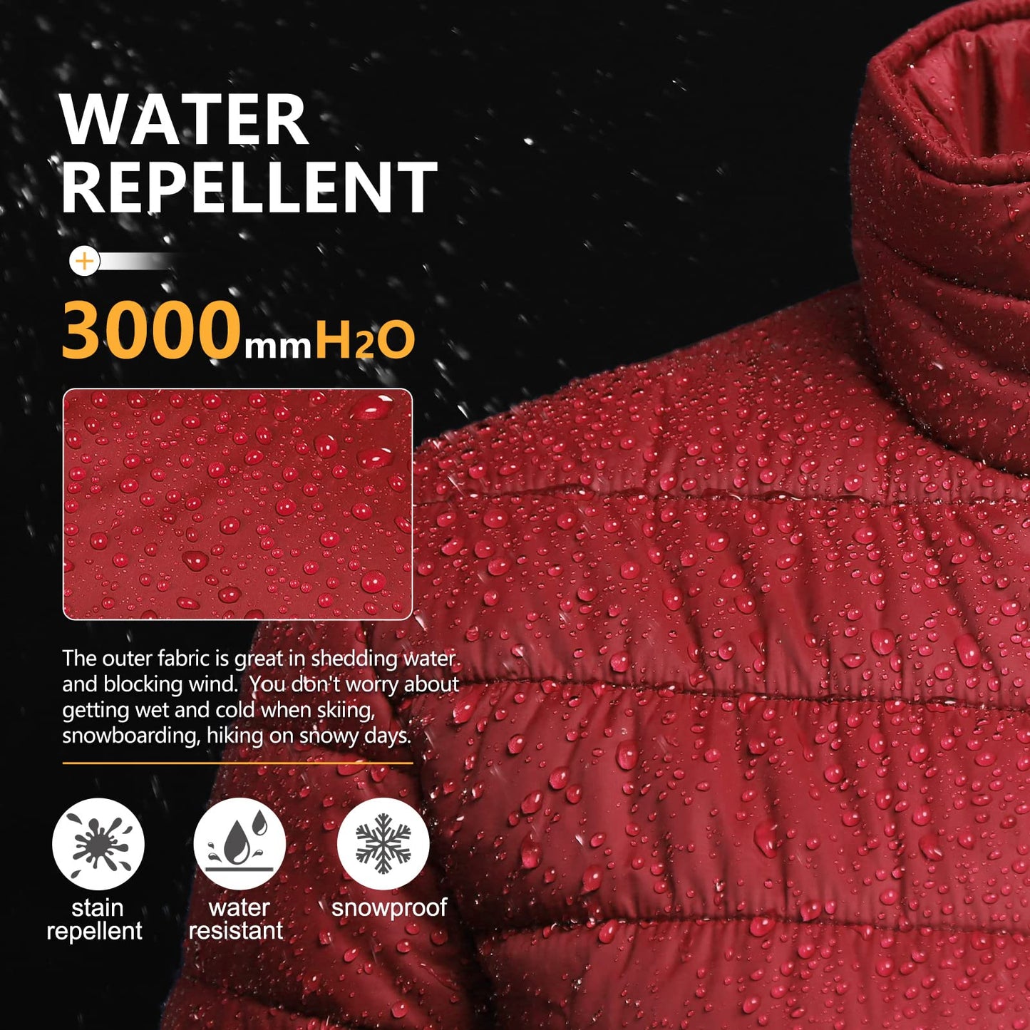 Outdoor Ventures Women's Packable Full-Zip Short Puffer Jacket Insulated Quilted Warm Lightweight Winter Coat