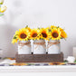 Mason Jar Sunflower Kitchen Decor, Spring Centerpieces for Tables with Sunflowers Artificial Flowers, Farmhouse Wood Tray, Sunflower Spring Bathroom Table Decor, Centerpiece Table Decorations for Home