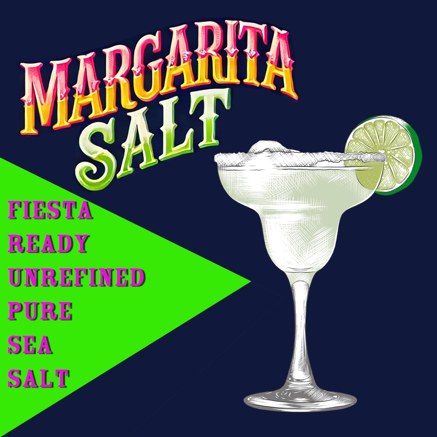 Classic Margarita Salt Cocktail Salt Margarita Salt Rimmer, Glass Rimming Garnish 8 Ounces Resealable Bag