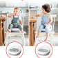 Skip Hop Booster Seat for Dining Table, Sleek Seat Booster, Grey/White