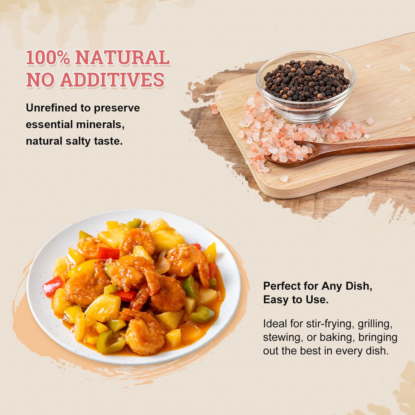 52USA Whole Black Peppercorns 18 oz + Himalayan Pink Salt (Coarse Grain) 39 oz, Salt and Pepper Grinder, Black Peppercorn Refil, Kosher Salt for Grinder Refill, Pink Himalayan Sea Salt, 2 Piece Set