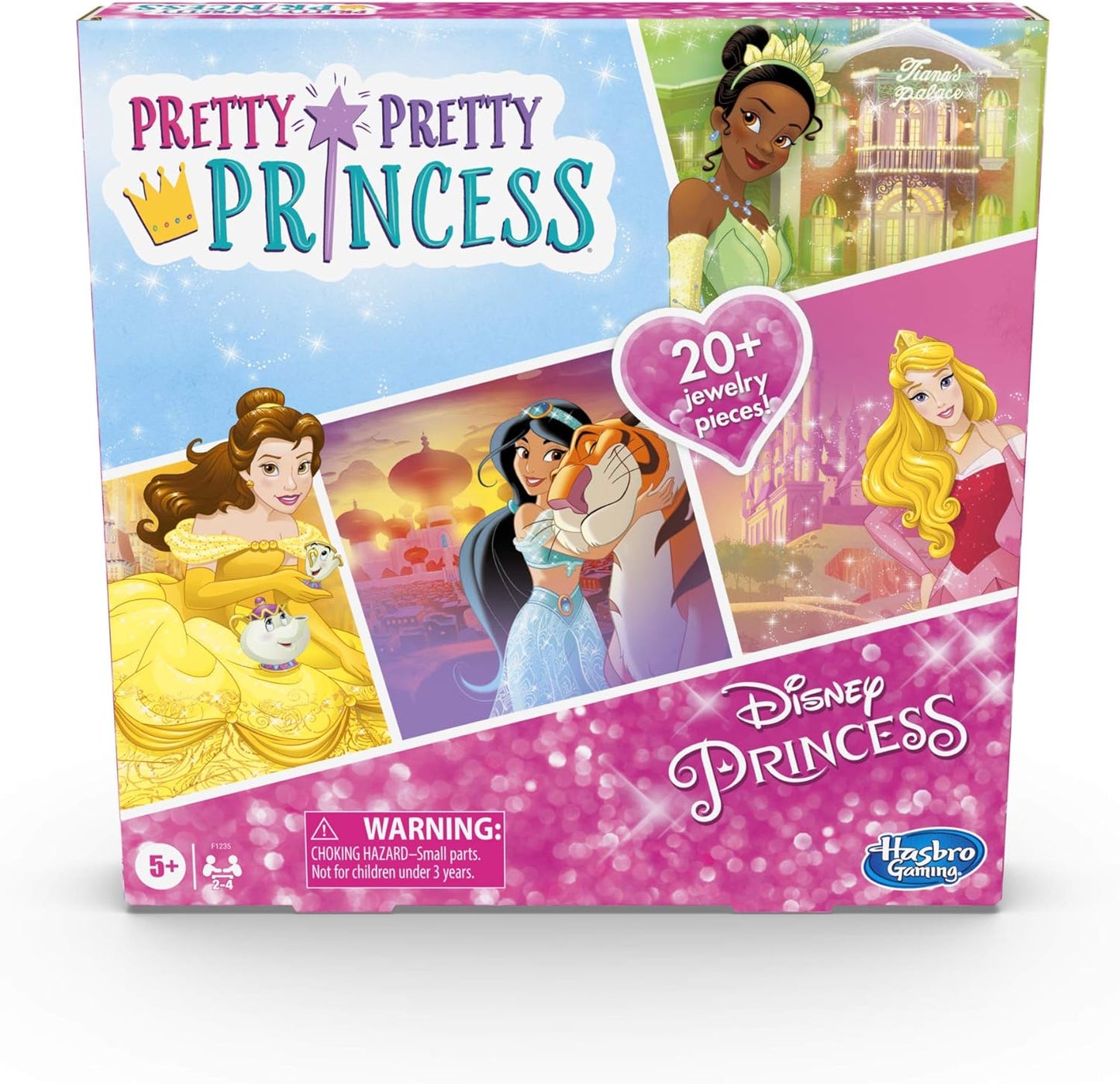 Hasbro Gaming Pretty Pretty Princess: Edition Board Game Featuring Disney Princesses, Jewelry Dress-Up Game for Kids Ages 5 and Up, for 2-4 Players (Amazon Exclusive)
