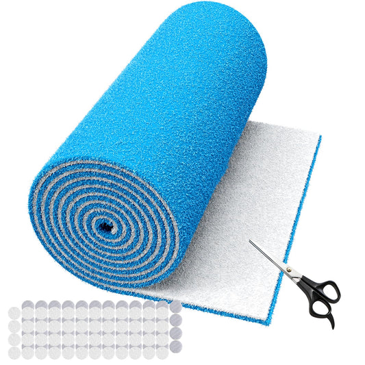 Demiwise Air Vent Filters, 12" x 140" Cut to Fit Air Filter Material (70+ Filters),MERV 8 Triple Electrostatic Vent Filter for AC, HVAC Furnace, Grilles and Mobile Home-Includes 48 Adhesive Hook Tape