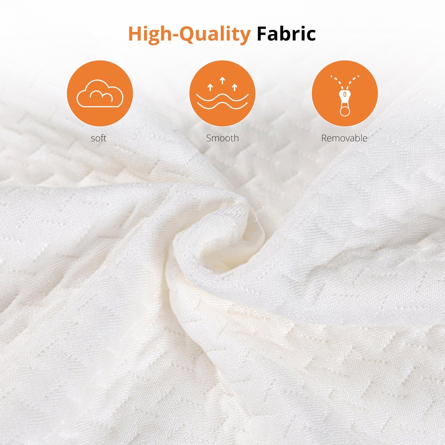 EGOHOME Shredded Memory Foam, Bed Sleeping, Medium Queen Size Side Back Stomach Sleepers, Neck Support Pillow with Washable Removable Cover, Haven King, White