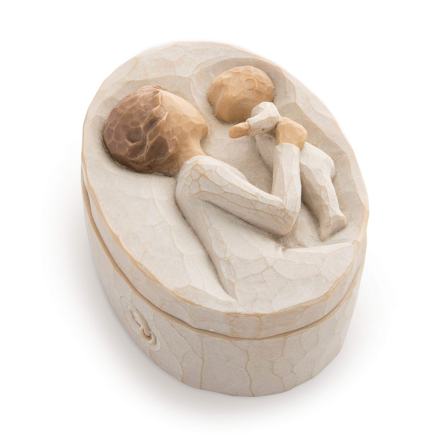 Willow Tree Friendship Keepsake Box, Forever True, Forever Friends, Holds Jewelry and Treasures, Carving of Best Friends or Sisters, Sculpted Hand-Painted Keepsake Box
