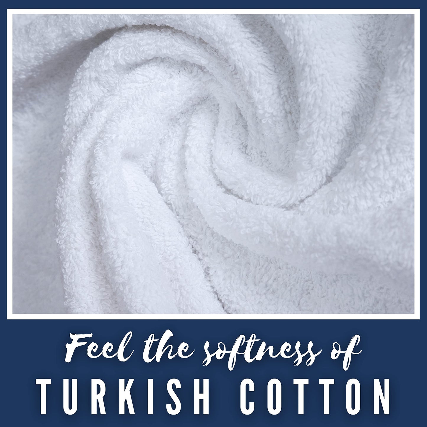 Personalized Towels, Hotel & Spa Quality, Super Soft, Highly Absorbent, Bathroom Towel Sets, 100% Turkish Genuine Cotton Monogrammed Towels 2 Piece Hand Towel Set for Face, Dorm, Gym & Spa, White