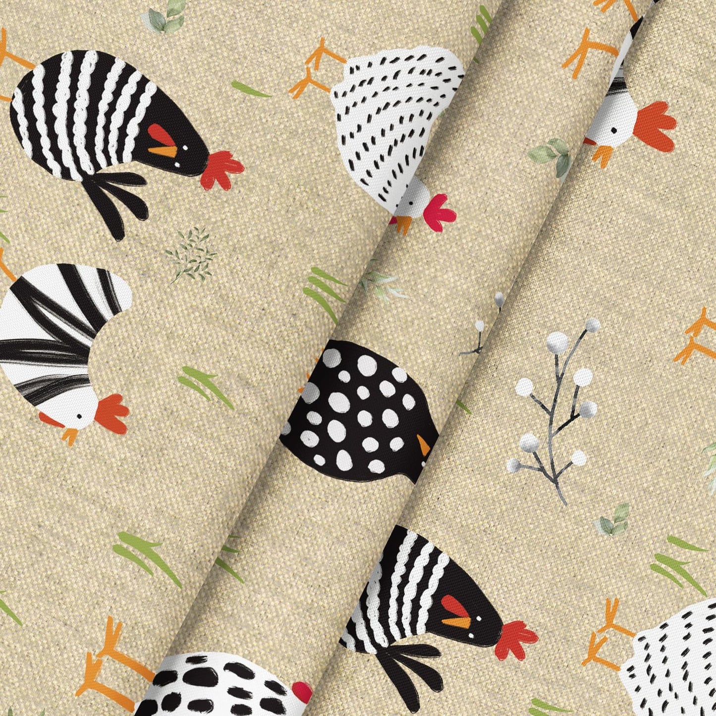 Horaldaily Rooster Rustic Country Tablecloth 70×70 Inch Round, Rooster Flax Washable Seasonal Table Cover for Party Picnic Dinner Decor