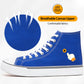 ZGR Men's High Top Canvas Sneakers Lace Up Classic Casual Walking Shoes(Blue,US07)