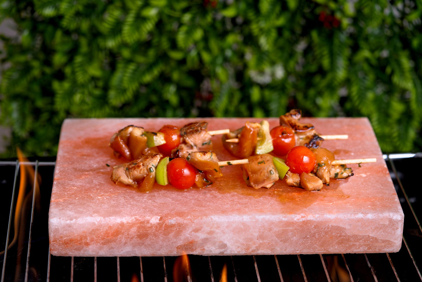 Spantik Professional Salt Block Set with Steel Tray 12" x 8" x 1.5" Himalayan Cooking Plate for Grilling, Cooking, Serving, 100% Pure Natural Food Grade Salt Stone Unique Gifts for Barbecue Smoker