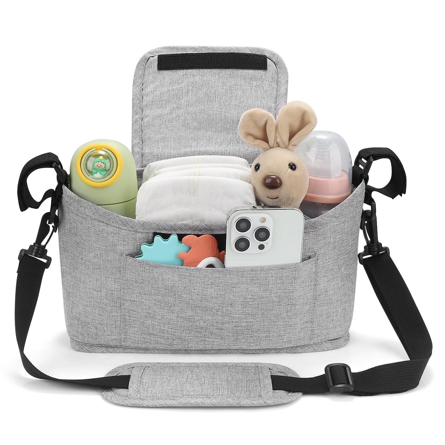 Accmor Universal Stroller Organizer, Stroller Bag Caddy Organizer, Stroller Organizer Accessories for Uppababy, Baby Jogger, Nuna, Doona, Britax Strollers