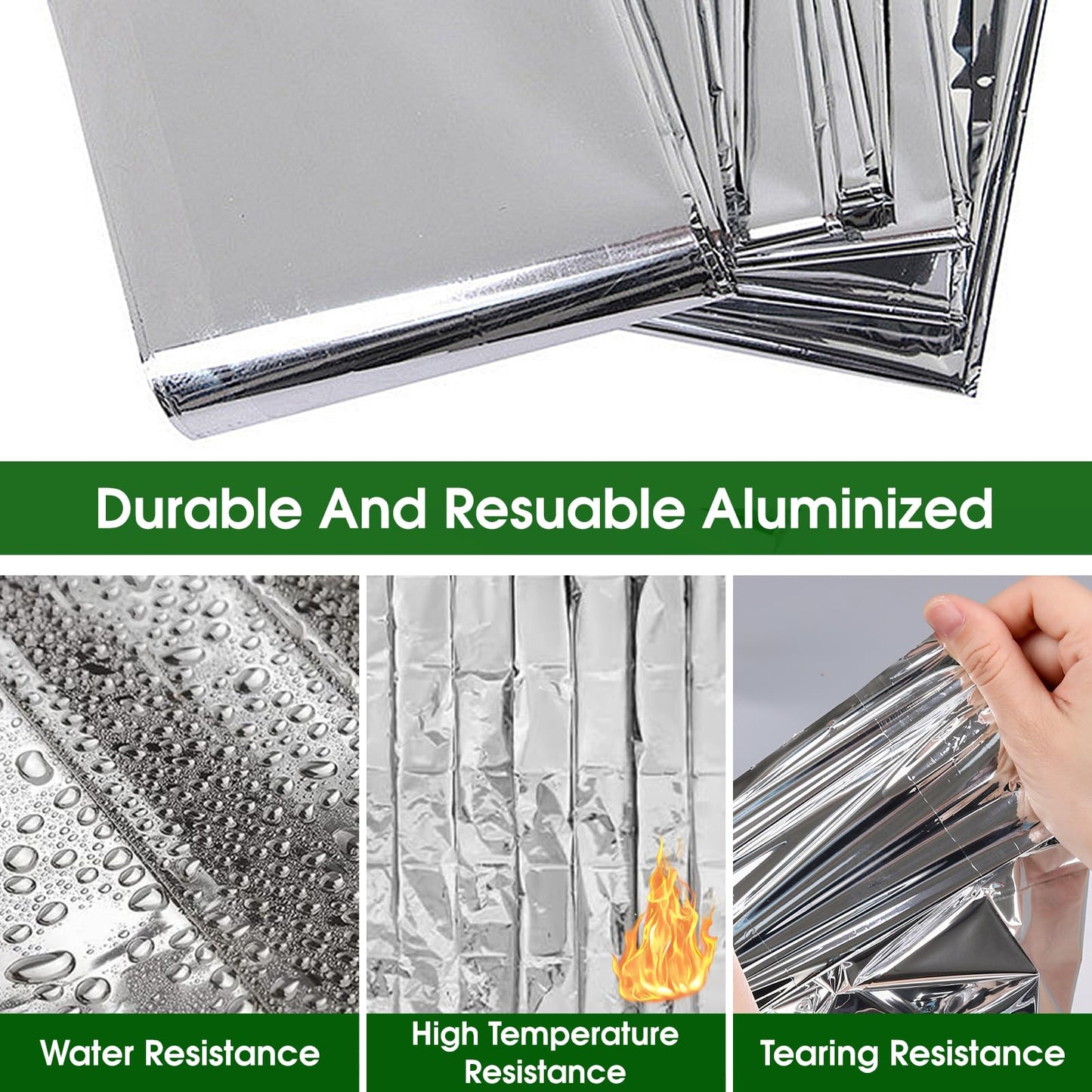 CXYARY 30 Pack Emergency Mylar Thermal Blanket, 84” x 52” Space Blankets, Emergency Thermal Blanket Space Rescue Survival Gear Camping for Outdoors, Hiking, Camping Survival