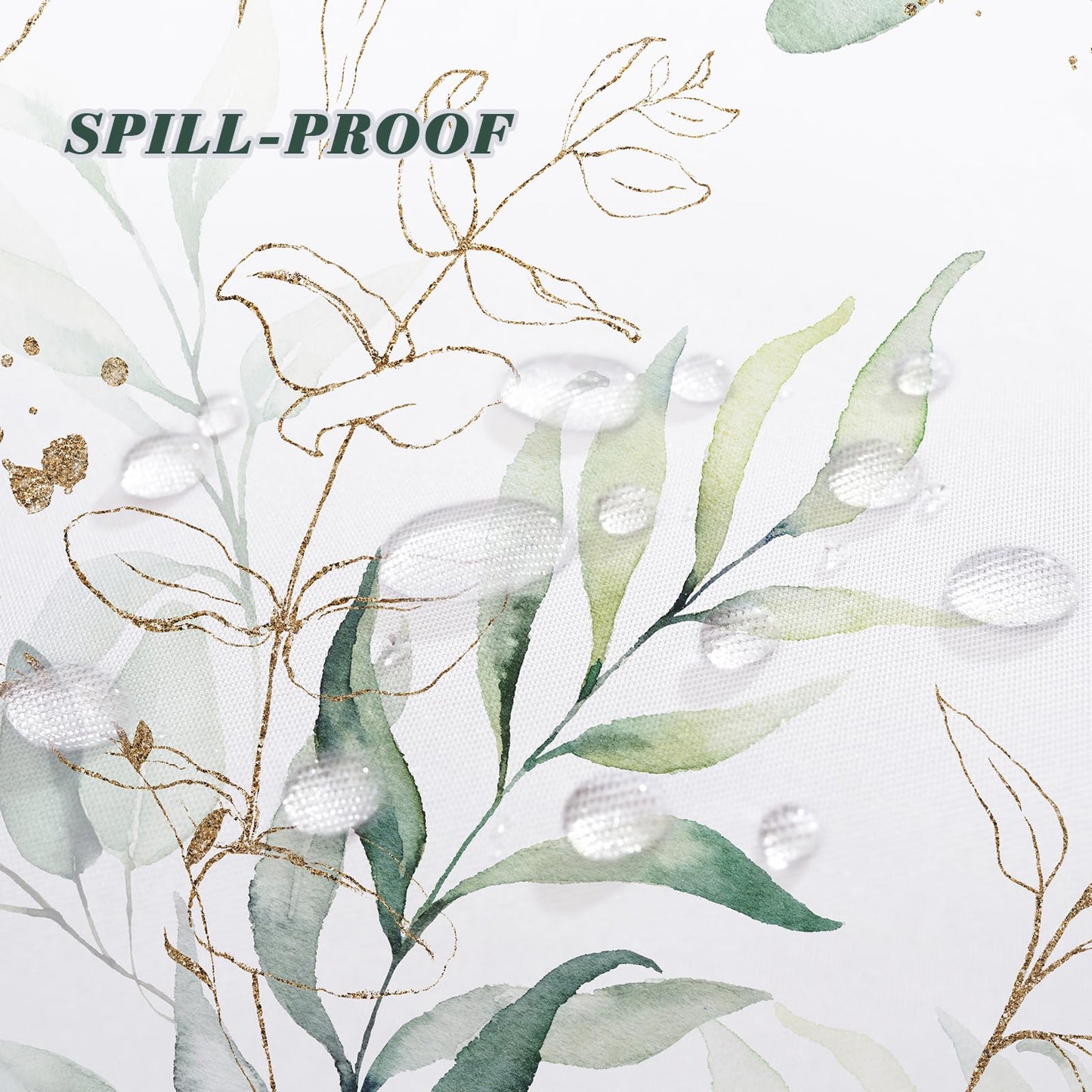 Honellaty Summer Tablecloth 52" x 70" Rectangle, Eucalyptus Leaves Table Cloths Spill-Proof Stain Resistant Wrinkle Free Table Cover for Dining, Party, Picnic