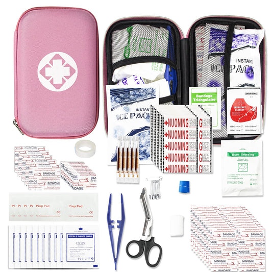 Car-Home Survival First-Aid Kit Emergency-Kit - Purple 273Piece Equipment Travel Supplies First Aid Set Home Essentials Camping Hiking YIDERBO