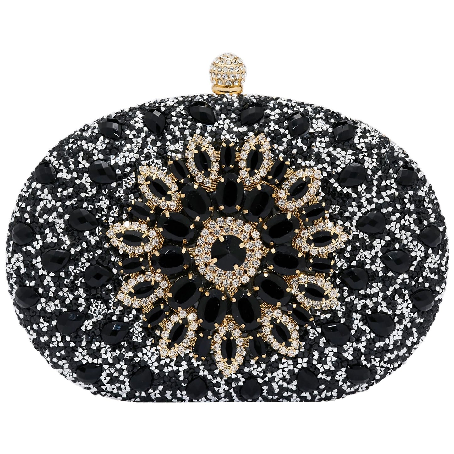 SH Black Clutch Purses for Women Rhinestone Evening Clutch Sparkling Evening Bag for Women Formal Small Handbags Wedding Party Cocktail Prom Purse