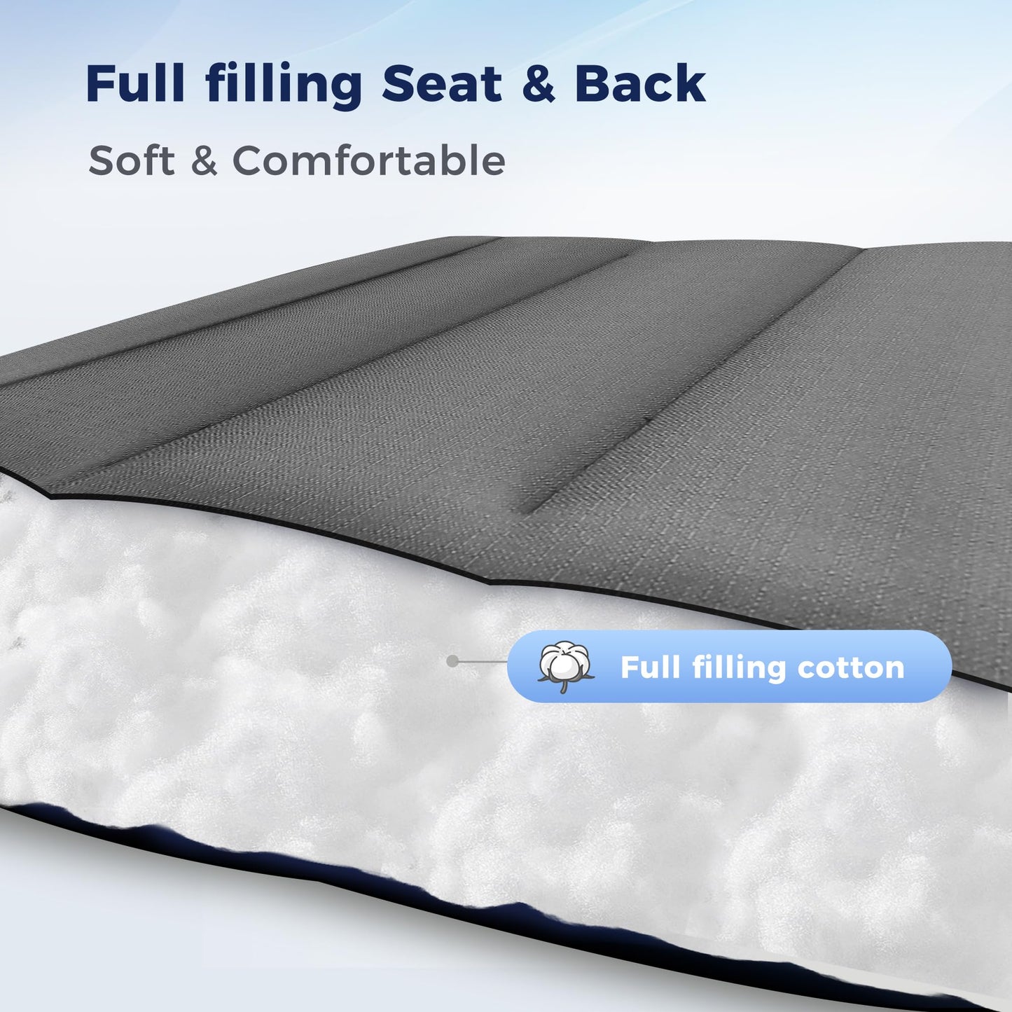 MAISON ARTS Oversized XXL Padded Zero Gravity Chair, Lawn Outdoor Lounge Chairs Set of 2, Foldable Recliners 28" Wide Seat Anti-Gravity for Patio Camping Poolside Yard, Support 400lbs, Grey & Black