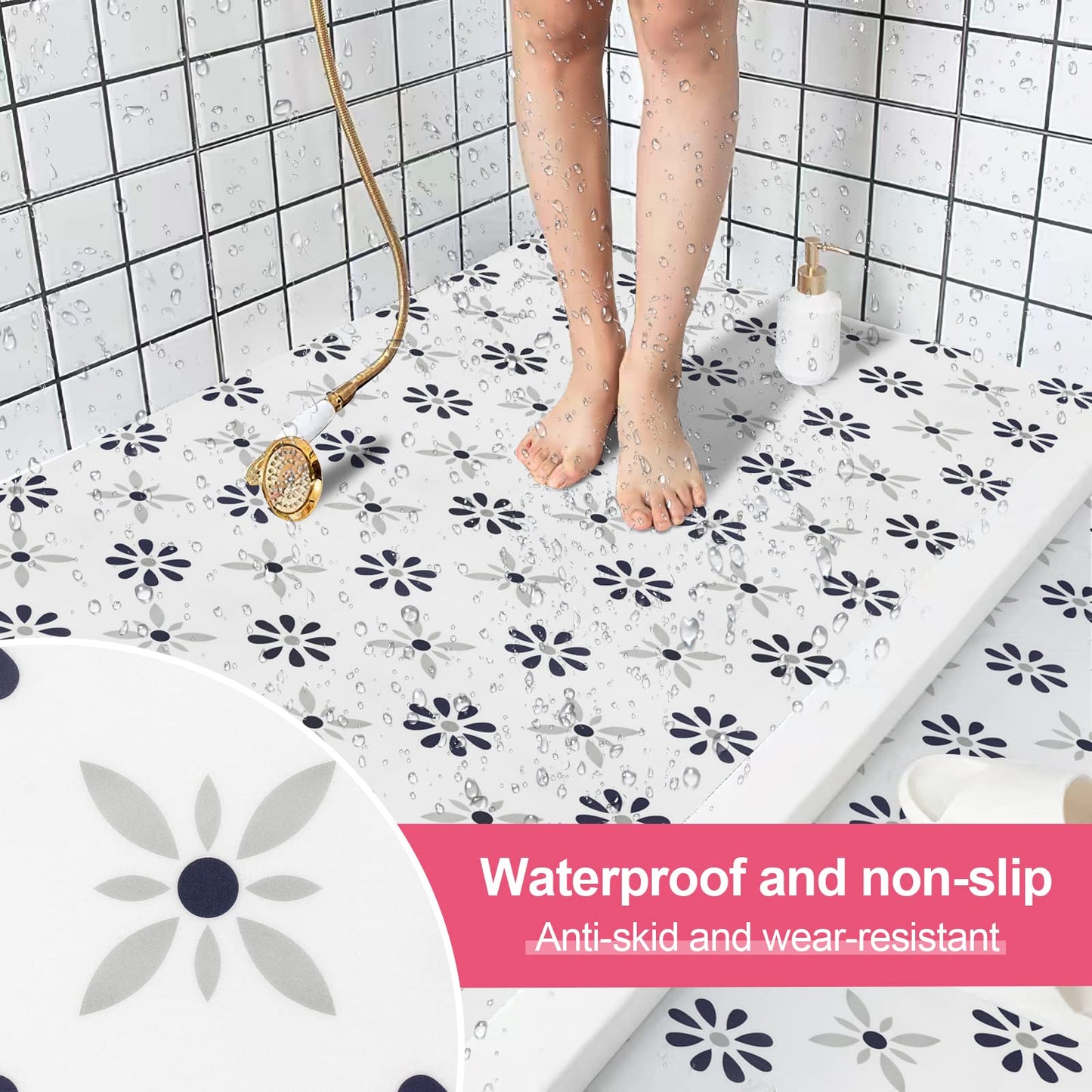 Peel & Stick Floor Tile Stickers, DIY Flooring for Kitchen, Dining Room, Bathrooms, Pet House and More, Self-Adhesive 8x8 inches,10 Pack (1006)