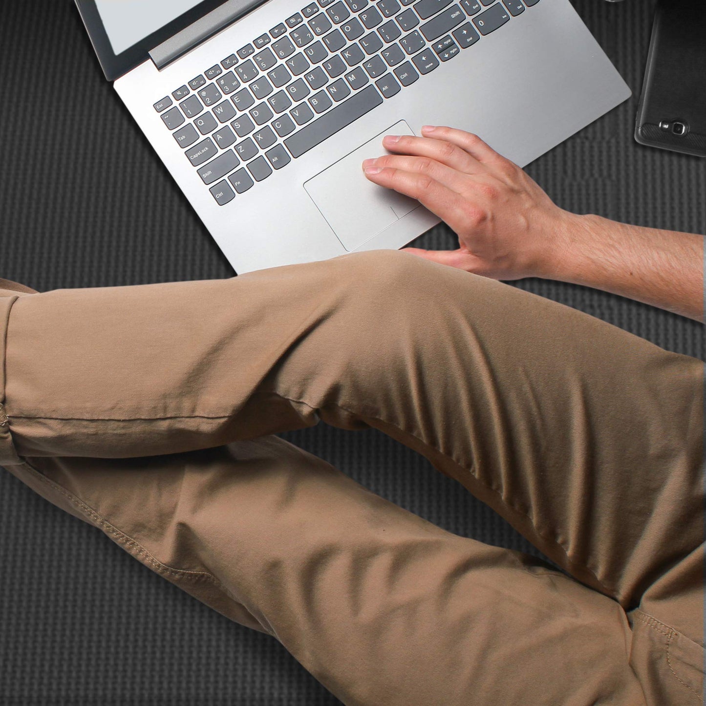 We Sell Mats Foam Interlocking Square Floor Tiles with Borders, (Each 2 x 2 Feet), 16 SQFT (4 Tiles + Borders) - Black, 16 square feet (4 tiles) (M24-10M)