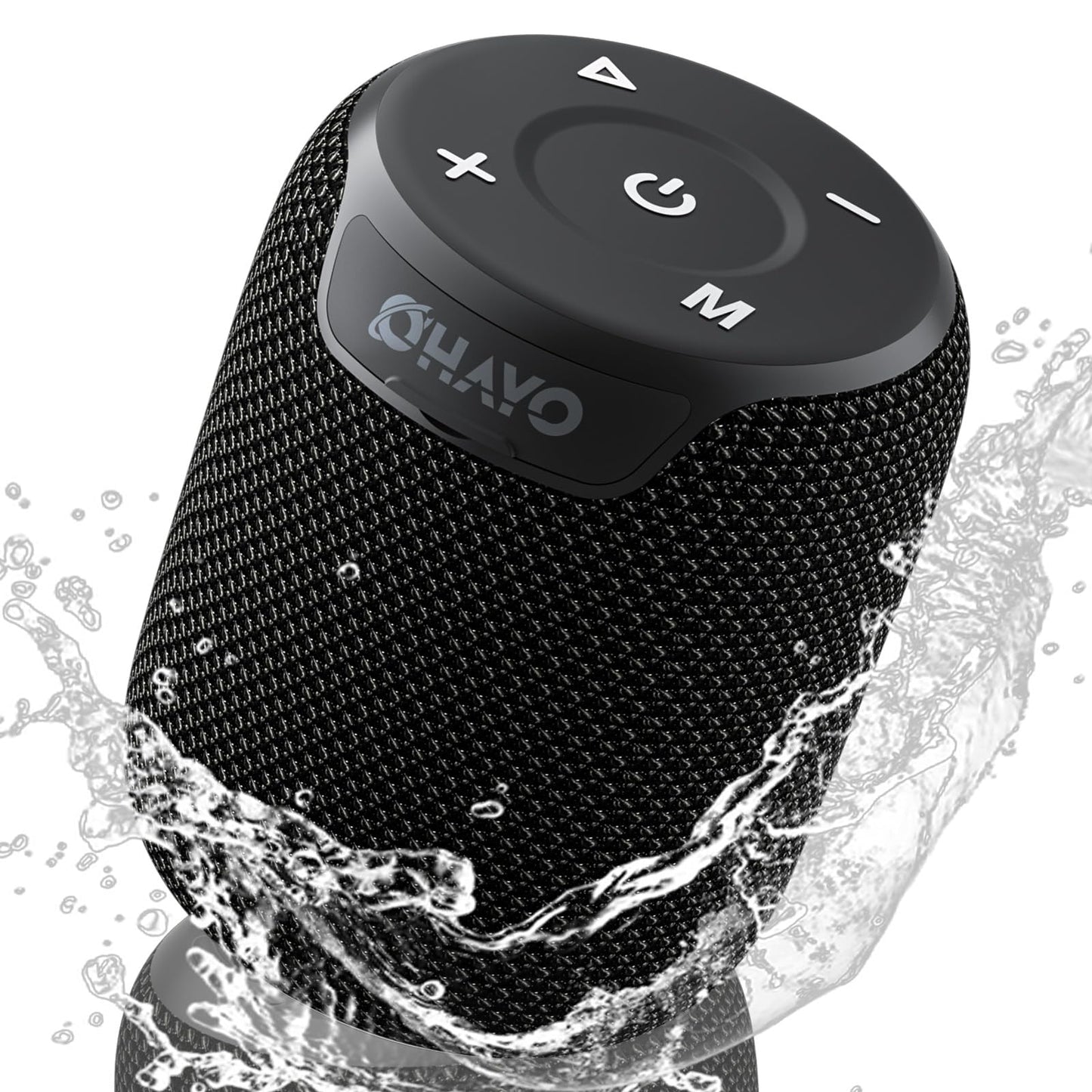 OHAYO Portable Bluetooth Speaker,IPX7 Waterproof Speakers, 15W Loud Stereo Sound, Wireless V5.3, AUX&TF-Card in, TWS, Built-in Mic, Black