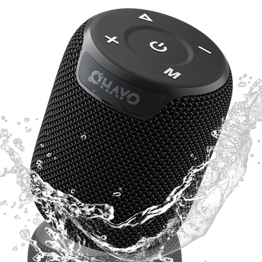 OHAYO Portable Bluetooth Speaker,IPX7 Waterproof Speakers, 15W Loud Stereo Sound, Wireless V5.3, AUX&TF-Card in, TWS, Built-in Mic, Black