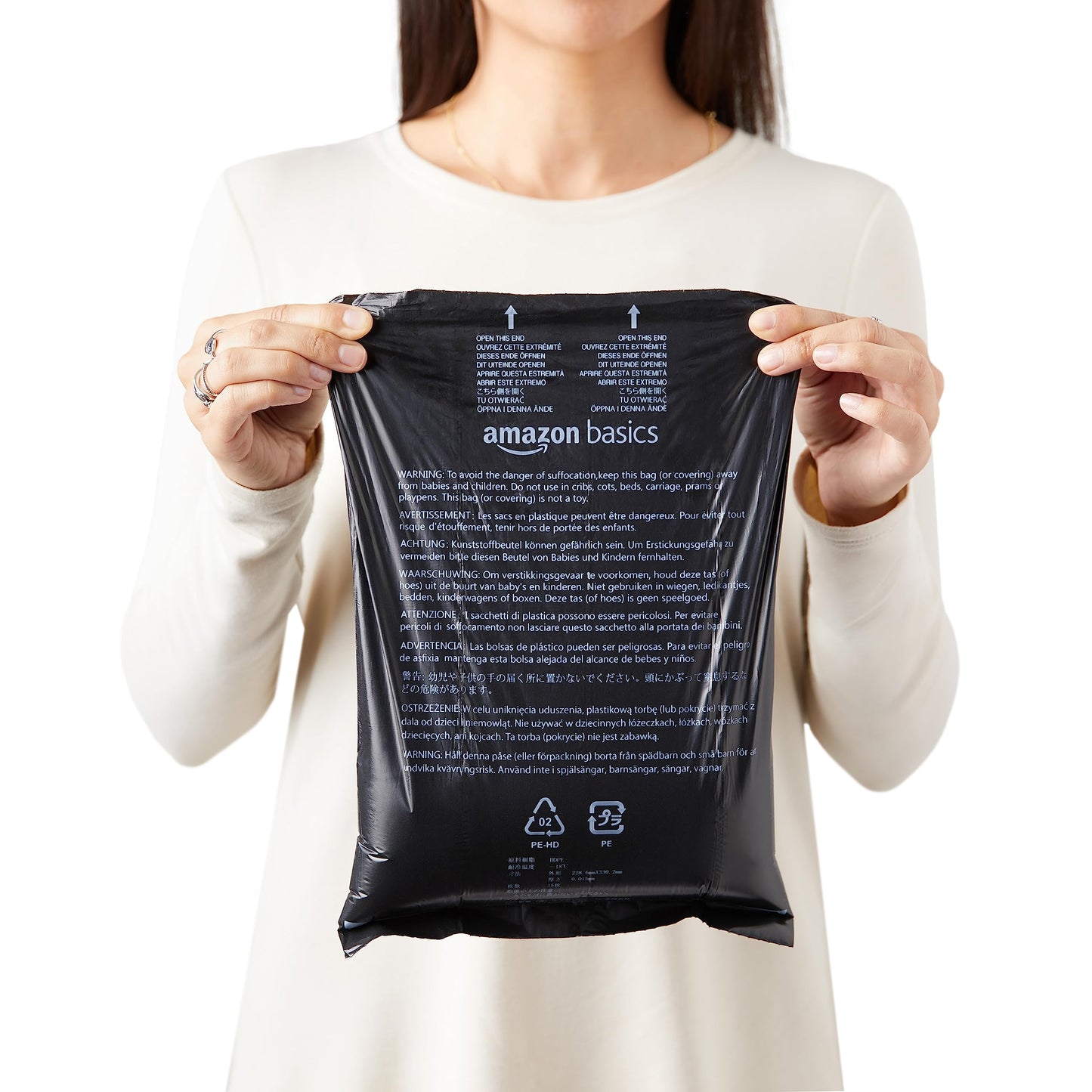 Amazon Basics Dog Poop Leak Proof Bags with Dispenser and Leash Clip, Unscented, 300 Count, 20 Pack of 15, Black, 13 x 9 Inch