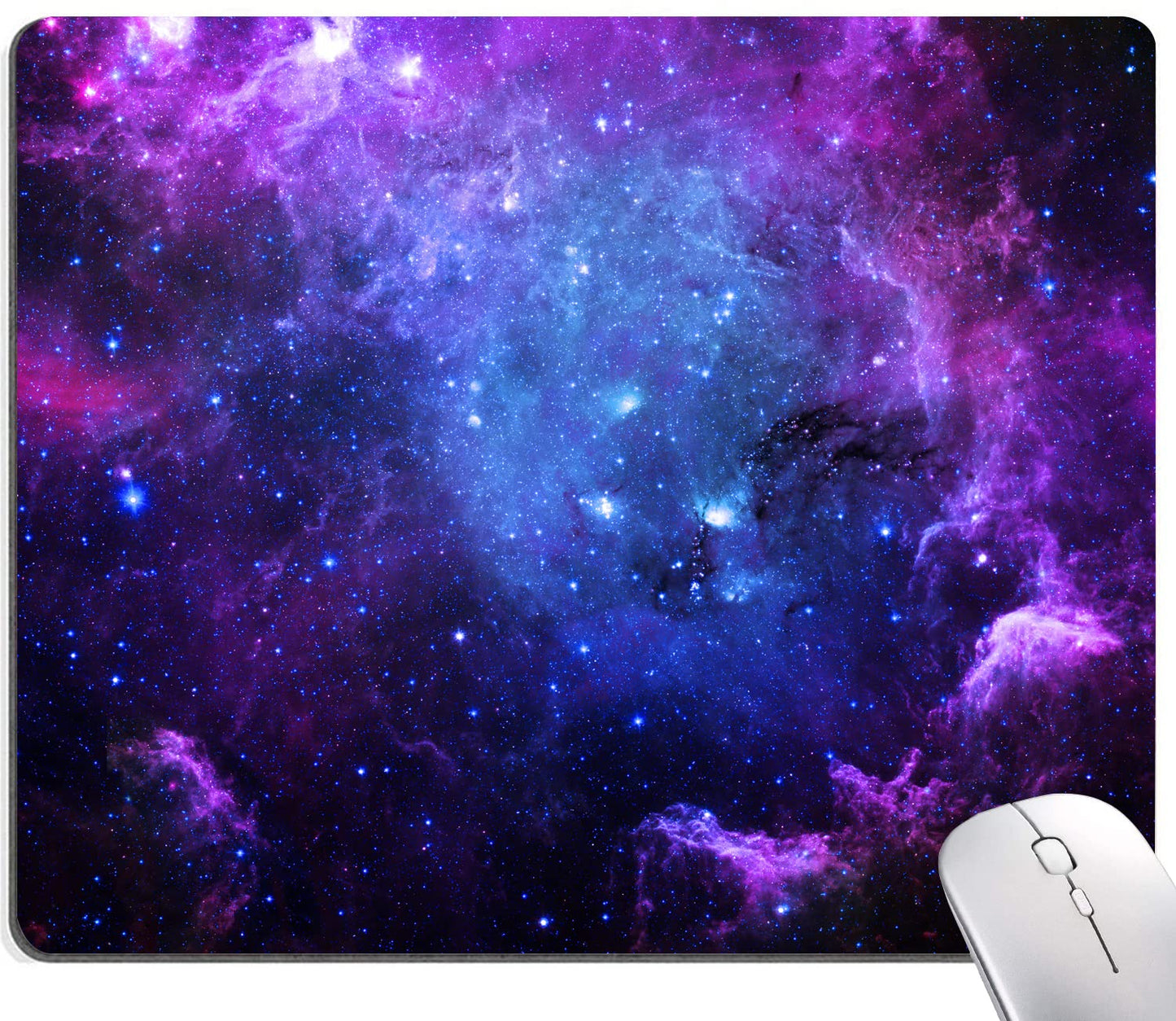 Mouse Pad, Cyan Blue Marble Mouse Pad, Washable Square Cloth Mousepad for Office Laptop, Non-Slip Rubber Base for Wireless Mouse for Computer Desk