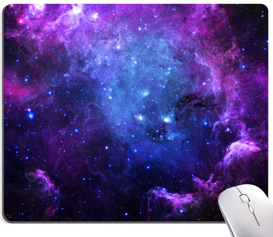 Mouse Pad, Cyan Blue Marble Mouse Pad, Washable Square Cloth Mousepad for Office Laptop, Non-Slip Rubber Base for Wireless Mouse for Computer Desk